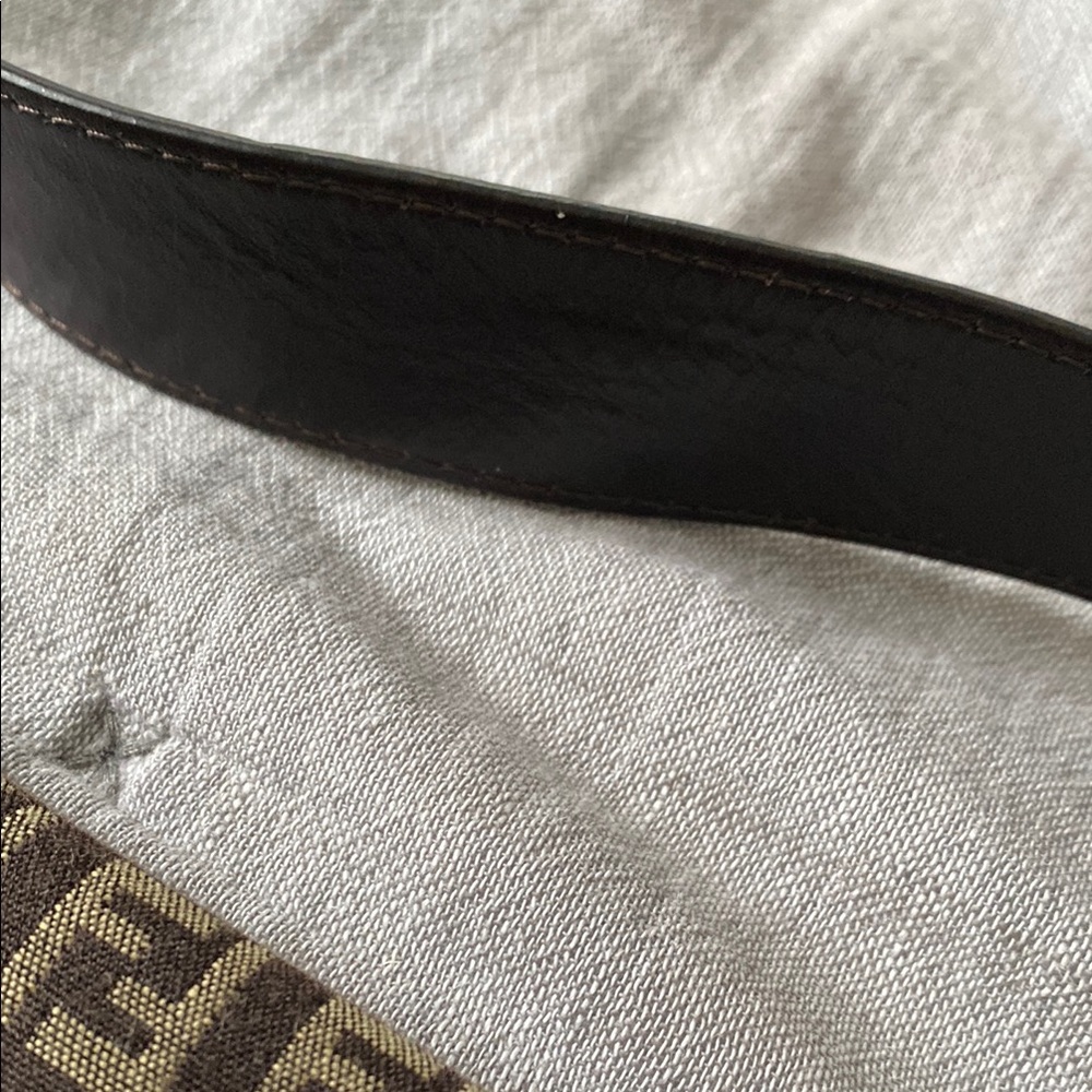 Authentic Fendi Baguette Borsa Grande Zucchino Brown Shoulder Bag Made in Italy - Picture 8 of 15